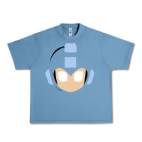Pebble Blue mega man retro video game face Urban Heavy Tee - artisFamous