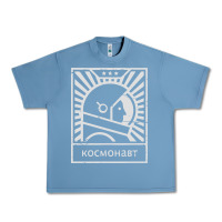 Pebble Blue cosmonaut – retro soviet space race Urban Heavy Tee - artisFamous