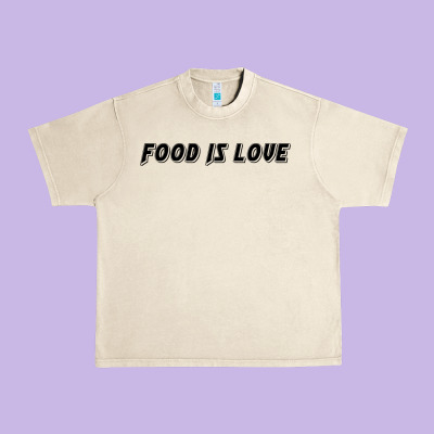 Food Is Love Urban Heavy Tee Designed By Artisfamous