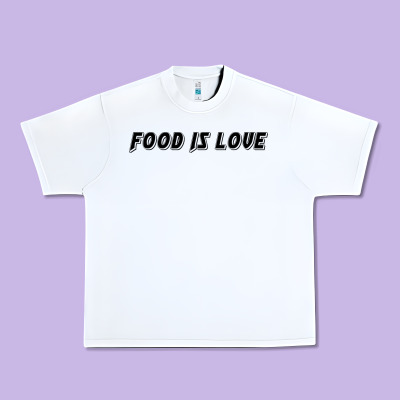 Food Is Love Urban Heavy Tee Designed By Artisfamous