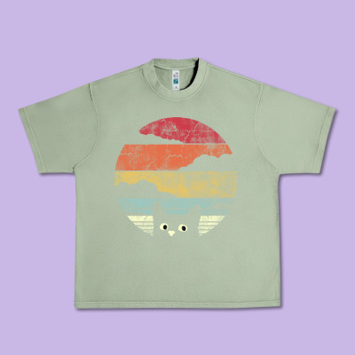 Cat Retro Vintage Style Urban Heavy Tee Designed By Artisfamous