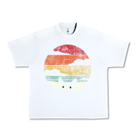 White cat retro vintage style Urban Heavy Tee - artisFamous