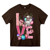 Chocolate Brown Love Easter Heavy Core Tee - BundleAndBundleShop