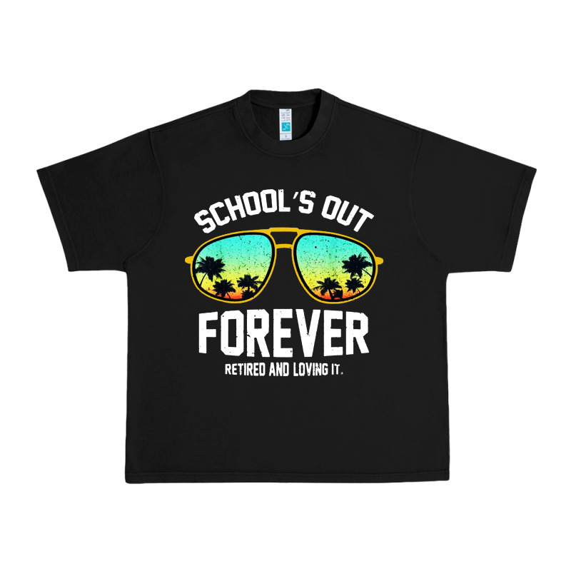 School Out Forever Retired Teacher Retro Summer Urban Heavy Tee by artisFamous | Teevron