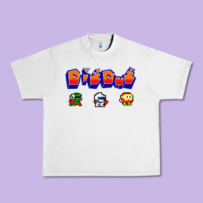 Dig Dug Urban Heavy Tee Designed By Artisfamous