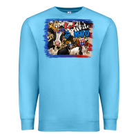 Ocean Blue Red White Moo Heifers Premium Sweatshirt - RanaPortraitStore
