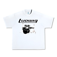 White ludwig drum Urban Heavy Tee - artisFamous
