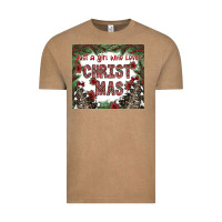 Vintage Coffee just a girl who loves christmas Vintage Tee - CowhideDigitalArt