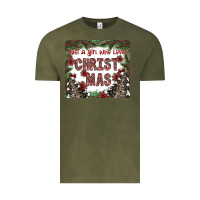 Just A Girl Who Loves Christmas Vintage Tee | Teevron