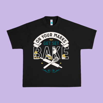 On Your Marks Get Set Bake Urban Heavy Tee Designed By Artisfamous