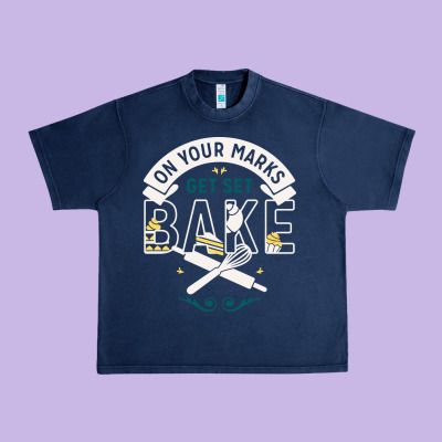 On Your Marks Get Set Bake Urban Heavy Tee Designed By Artisfamous