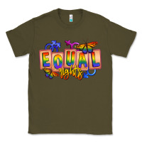 Army Green Equal rights Classic Tee - FaDigitalArtStudio