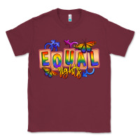 Burgundy Equal rights Classic Tee - FaDigitalArtStudio