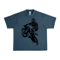 Midnight Navy motocross dirt bike design got dirt Urban Heavy Tee - artisFamous