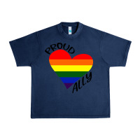 Navy proud ally lgbt heart gay pride month Urban Heavy Tee - artisFamous