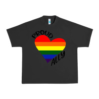 Pigment Black proud ally lgbt heart gay pride month Urban Heavy Tee - artisFamous