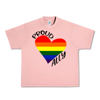 Salmon proud ally lgbt heart gay pride month Urban Heavy Tee - artisFamous