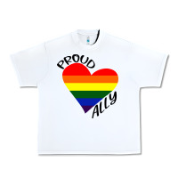 White proud ally lgbt heart gay pride month Urban Heavy Tee - artisFamous