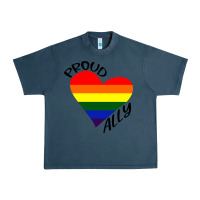 Proud Ally Lgbt Heart Gay Pride Month Urban Heavy Tee | Teevron