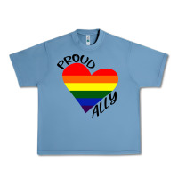 Pebble Blue proud ally lgbt heart gay pride month Urban Heavy Tee - artisFamous