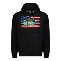 Black American Flag Fish Premium Hoodie - Jasminsmagicworld