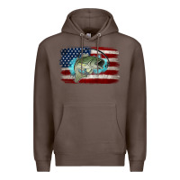 Coffee American Flag Fish Premium Hoodie - Jasminsmagicworld