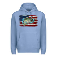 Colony Blue American Flag Fish Premium Hoodie - Jasminsmagicworld