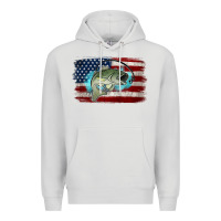 Dove Grey American Flag Fish Premium Hoodie - Jasminsmagicworld