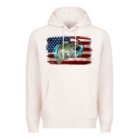 Pale Pink American Flag Fish Premium Hoodie - Jasminsmagicworld
