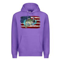 Purple American Flag Fish Premium Hoodie - Jasminsmagicworld