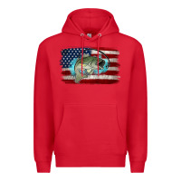 Red American Flag Fish Premium Hoodie - Jasminsmagicworld