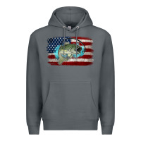 Rock American Flag Fish Premium Hoodie - Jasminsmagicworld