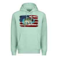 Seafoam American Flag Fish Premium Hoodie - Jasminsmagicworld