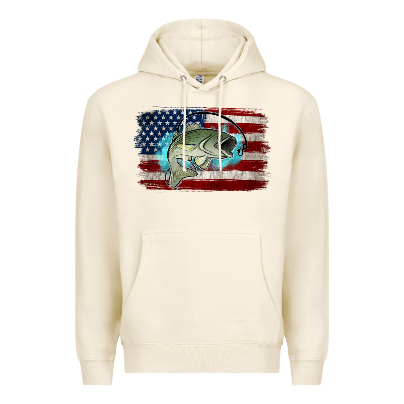 American Flag Fish Premium Hoodie by Jasminsmagicworld | Teevron