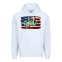 White American Flag Fish Premium Hoodie - Jasminsmagicworld