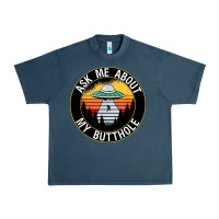 Midnight Navy ask me about my butthole ufo Urban Heavy Tee - artisFamous