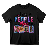 Black less people more dogs Heavy Core Tee - FaDigitalArtStudio