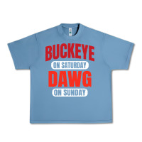 Pebble Blue buckeye on saturday Urban Heavy Tee - artisFamous