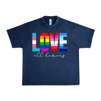 Navy lgbt pride rainbow love lgbtq pride Urban Heavy Tee - artisFamous