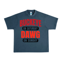 Midnight Navy buckeye on saturday Urban Heavy Tee - artisFamous