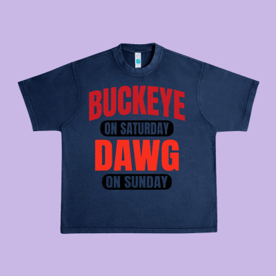 Buckeye On Saturday Urban Heavy Tee Designed By Artisfamous
