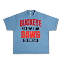 Pebble Blue buckeye on saturday Urban Heavy Tee - artisFamous