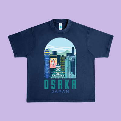 Osaka Japan Urban Heavy Tee Designed By Artisfamous