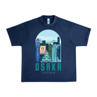 Navy Osaka Japan Urban Heavy Tee - artisFamous