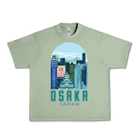 Oil Green Osaka Japan Urban Heavy Tee - artisFamous