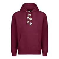 Burgundy cotton Premium Hoodie - BarkalooDesign