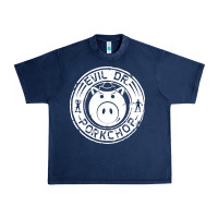 Navy evil dr porkchop Urban Heavy Tee - artisFamous
