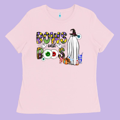 Bows And Boos Y'all Ladies Tee Designed By Cowhidedigitalart