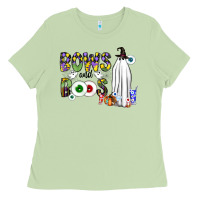 Matcha Bows and Boos Y'all Ladies Tee - CowhideDigitalArt