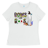 White Bows and Boos Y'all Ladies Tee - CowhideDigitalArt